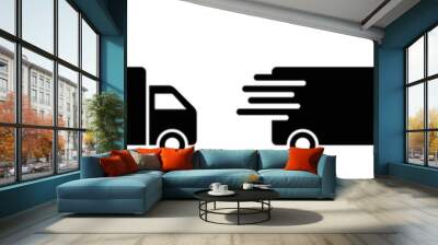 Delivery truck icon. Shopping truck icon, vector illustration Wall mural