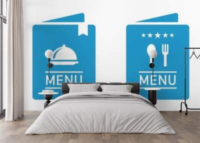 Food menu book icon. Restaurant book menu icon, vector illustration Wall mural