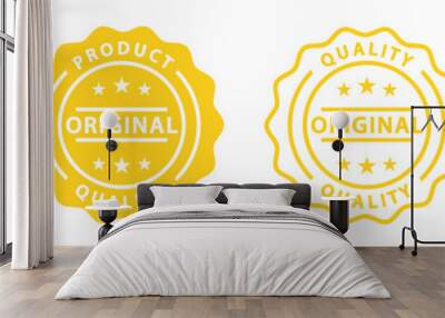 Original product label icon. Original quality emblem icon, vector illustration Wall mural