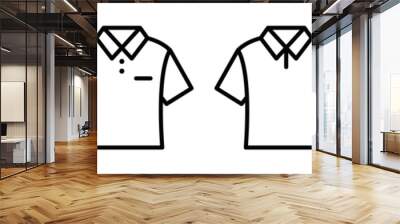 Polo shirt icon. T-shirt icon, vector illustration Wall mural