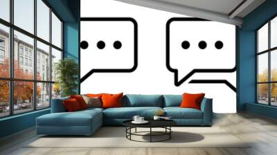 text message icon images, vector illustration Wall mural