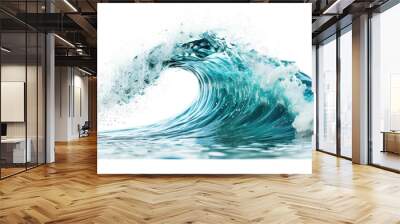 An ocean wave isolated on transparent background. Wall mural