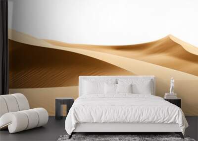 Sand dunes isolated on transparent background - Generative AI Wall mural