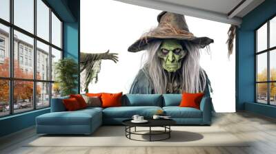 Set of witch isolated on transparent background - Fictional Person, Generative AI Wall mural