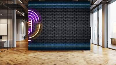 Vector realistic isolated neon sign of On Air. Concept of podcast and live streaming. Wall mural