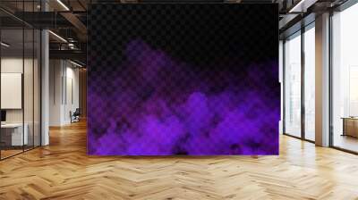 Vector realistic isolated Purple Smoke effect for decoration and covering on the transparent background. Wall mural