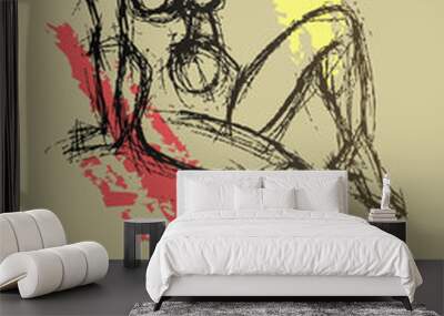 Sexy abstract drawing 2 Wall mural