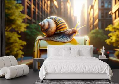 snail post Wall mural