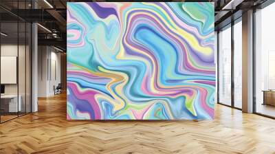 Marble seamless pattern in neon brightful colors. Wall mural