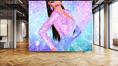 Nightlife, clubbing and dance artwork for party and music themed projects. Put our high energy, eye grabbing, custom digital art to work for you. Wall mural