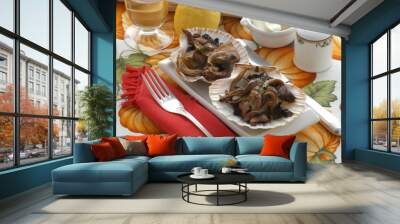 Capesante e champignon - Secondi di pesce Emilia R. Wall mural