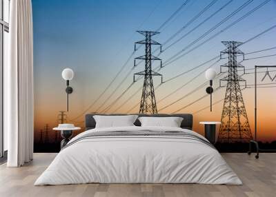 high voltage post Wall mural