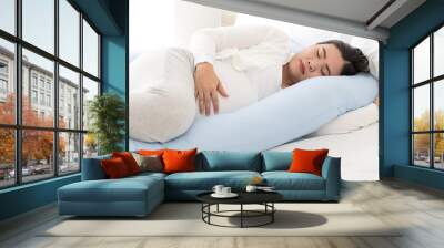 Sleeping positions during pregnancy concept Wall mural