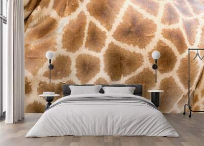 Texture of giraffe skin Wall mural