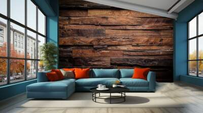 old wooden background Wall mural