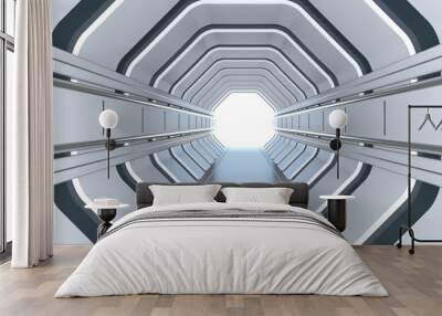 Futuristic tunnel Wall mural