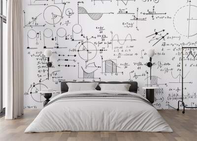 Mathematical equations a wall Wall mural