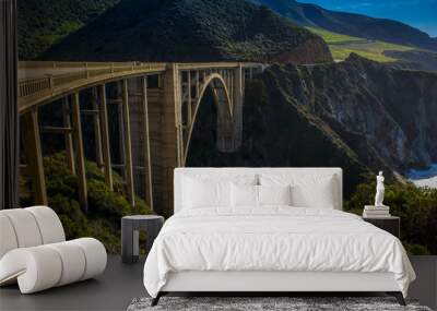 famous bixby creek bridge big sur pacific coast california highway scenic drive Wall mural