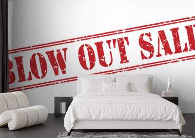 blow out sale red stamp on white background Wall mural