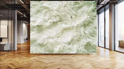 fluffy fur carpet macro view Wall mural