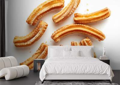 fried churros isolated on white Wall mural