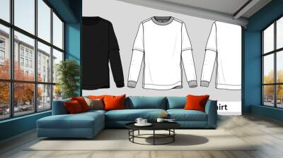 Double layer long sleeve t-shirt Wall mural