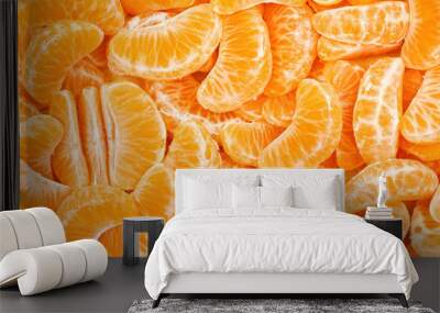 tangerine slices Wall mural