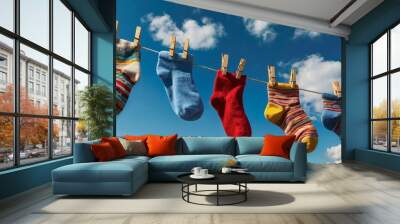 National Sock Day Wall mural