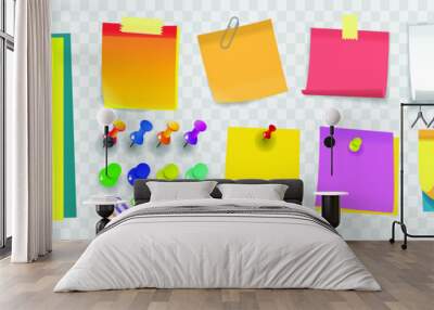 colorful sticky note. using in school, work or office activity. easy to modify design. Wall mural