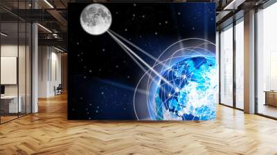 abstract image of the globe close-up Wall mural