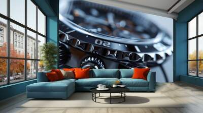 A close-up image of a luxury watch. Wall mural