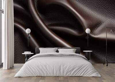 Closeup of brown leather texture. Wall mural