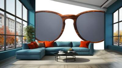 front view of wood sunglasses Wall mural