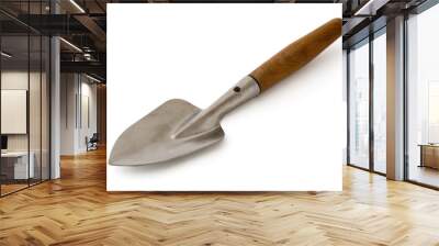 Old garden trowel isolated on white Wall mural