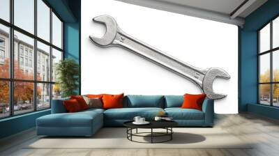 Top view of metal open end wrench Wall mural