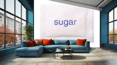 Top view of paper sugar bag Wall mural