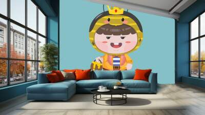 A little boy wearing party bee costume Wall mural