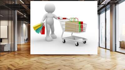 shopping cart Wall mural