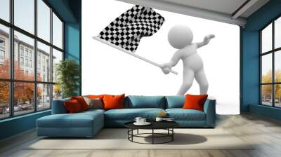 With flag on white background Wall mural