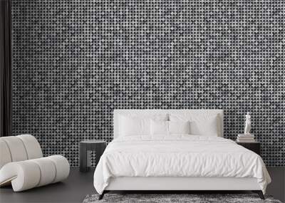 Background with shiny silver sequins. Eps10. Wall mural