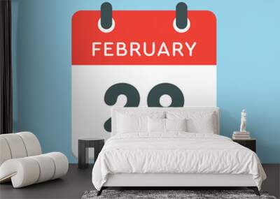 Calendar day 29 February, leap or intercalary year Wall mural