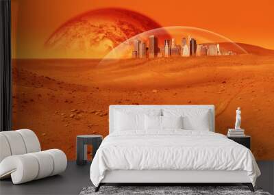 mars base Wall mural