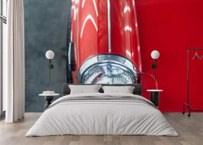 Vintage British Sports Car - Headlight Detail Wall mural