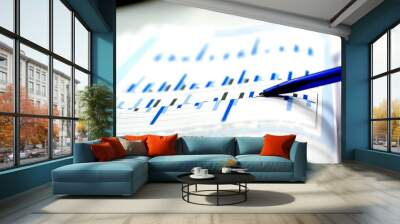 stock chart Wall mural