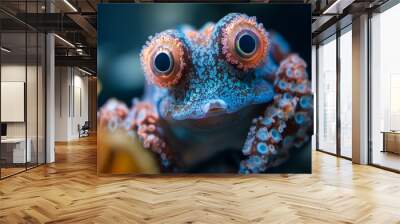 Close Up Portrait of a Vibrant Marine Crab Underwater Wildlife alien animal background Wall mural