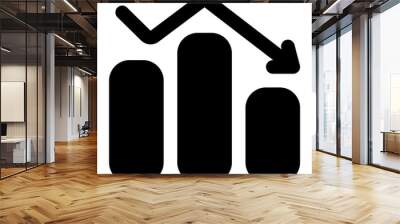 bar chart icon for illustration Wall mural