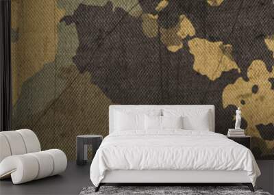 Camouflage cloth texture. Abstract background and texture for design. Wall mural