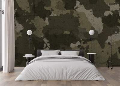 Camouflage cloth texture. Abstract background and texture for design. Wall mural