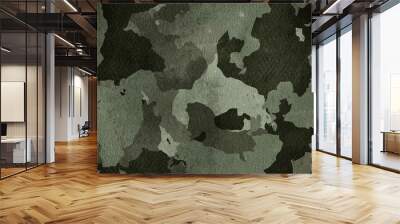 Camouflage pattern cloth texture. Background and texture for design. Wall mural