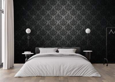 Dark wallpaper in a retro style Wall mural